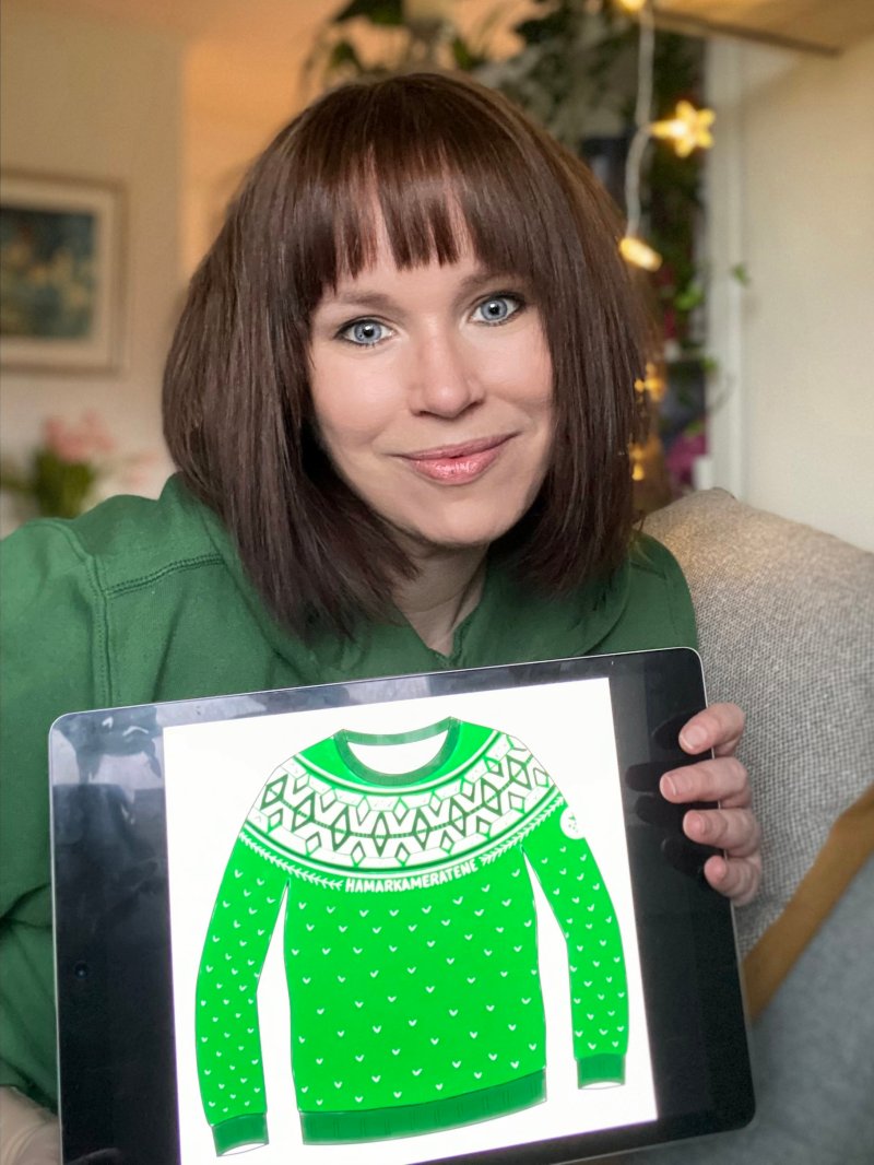 Designeren av HAMKAM genseren; Ina Helen Herland