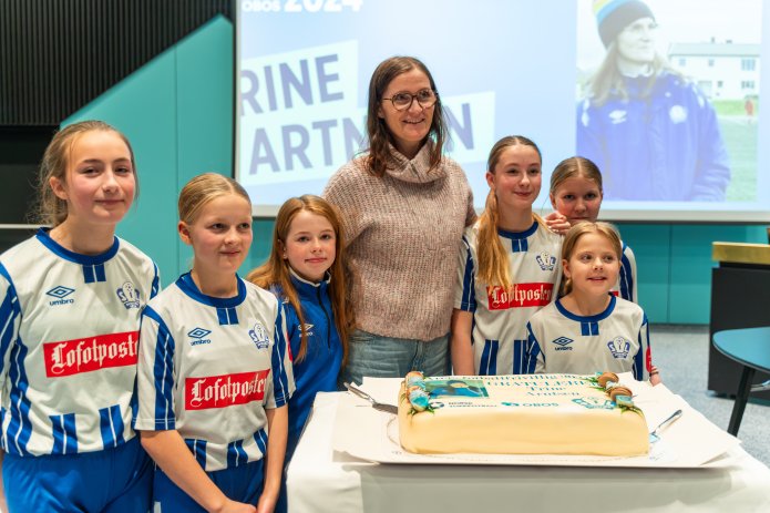 Trine Arntsen fra Svolvær IL ble Årets fotballfrivillig